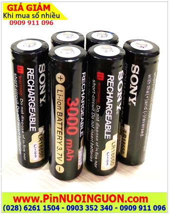 Sony LR18650; Pin sạc 3.7v 18650 - 3000mAh đầu lồi - Pin này chỉ sử dụng cho Đèn pin, Quạt điện 